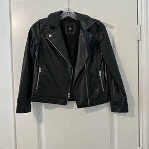 Art Class Black Leather Moto Jacket Asymmetrical Zipper
